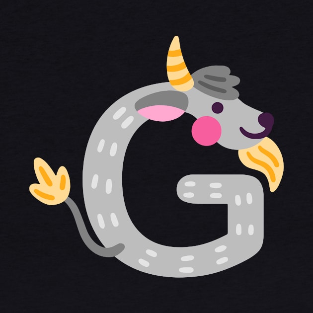 Letter G animal alphabet back to school by AwesomeDesignArt